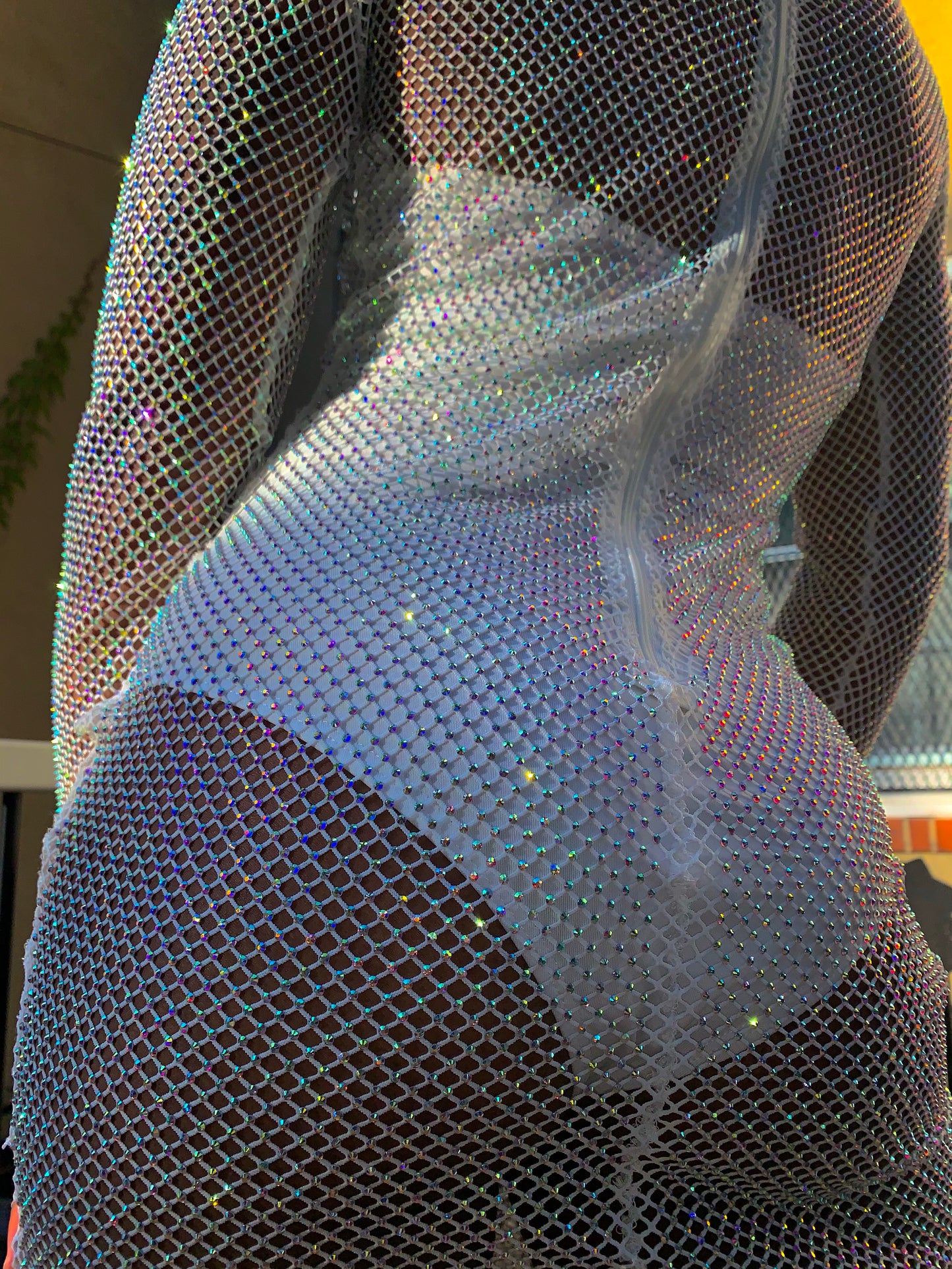 Crystal Mesh in White